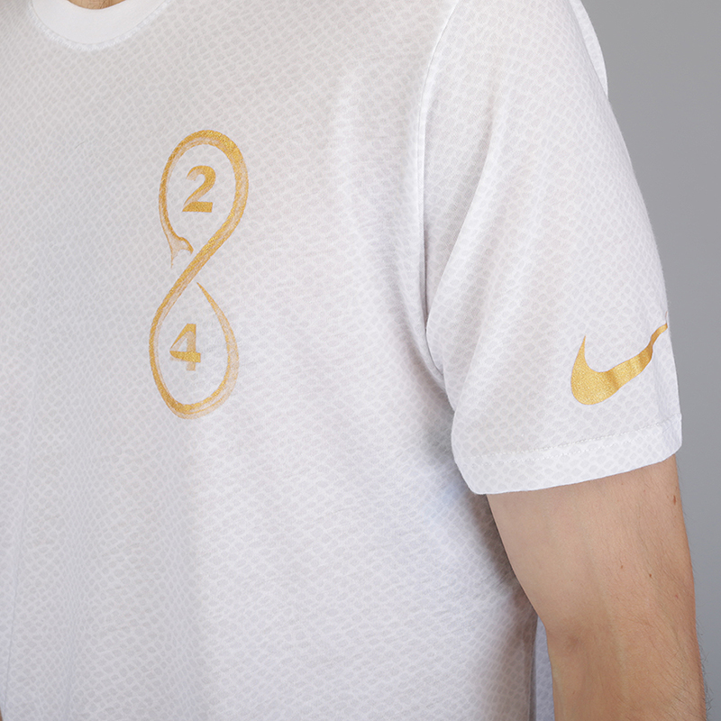 мужская белая футболка Nike Dry Kobe Basketball T-Shirt 921545-100 - цена, описание, фото 5